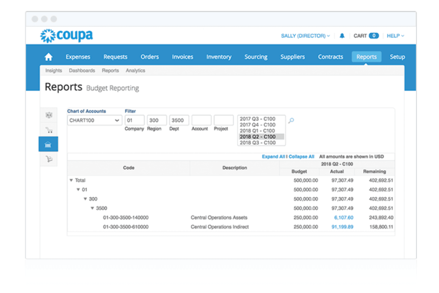 Coupa total spend management is AI driven spend and procurement software.