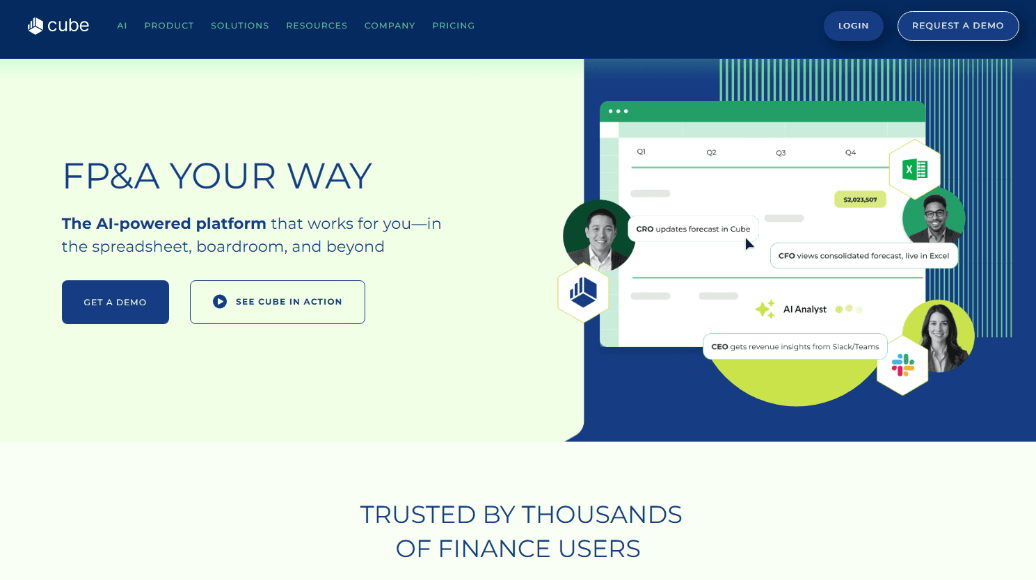 Cube streamlines budgeting with fast, flexible, spreadsheet-native planning tools.