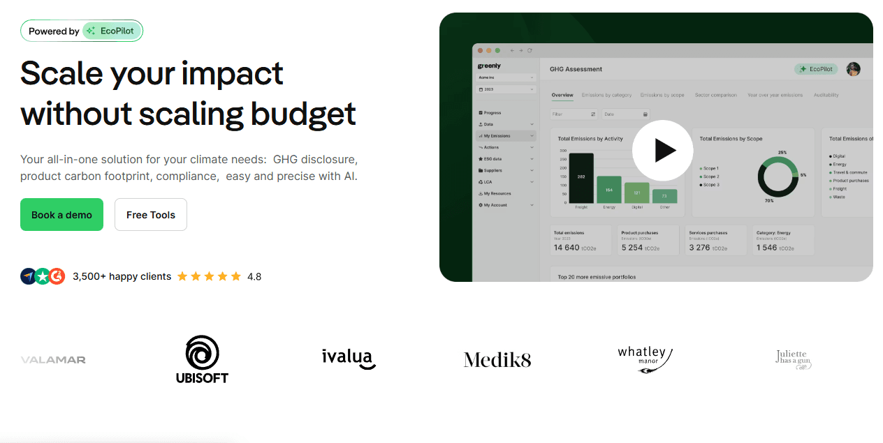 All-in-one ESG platform for carbon accounting, tracking & reporting.