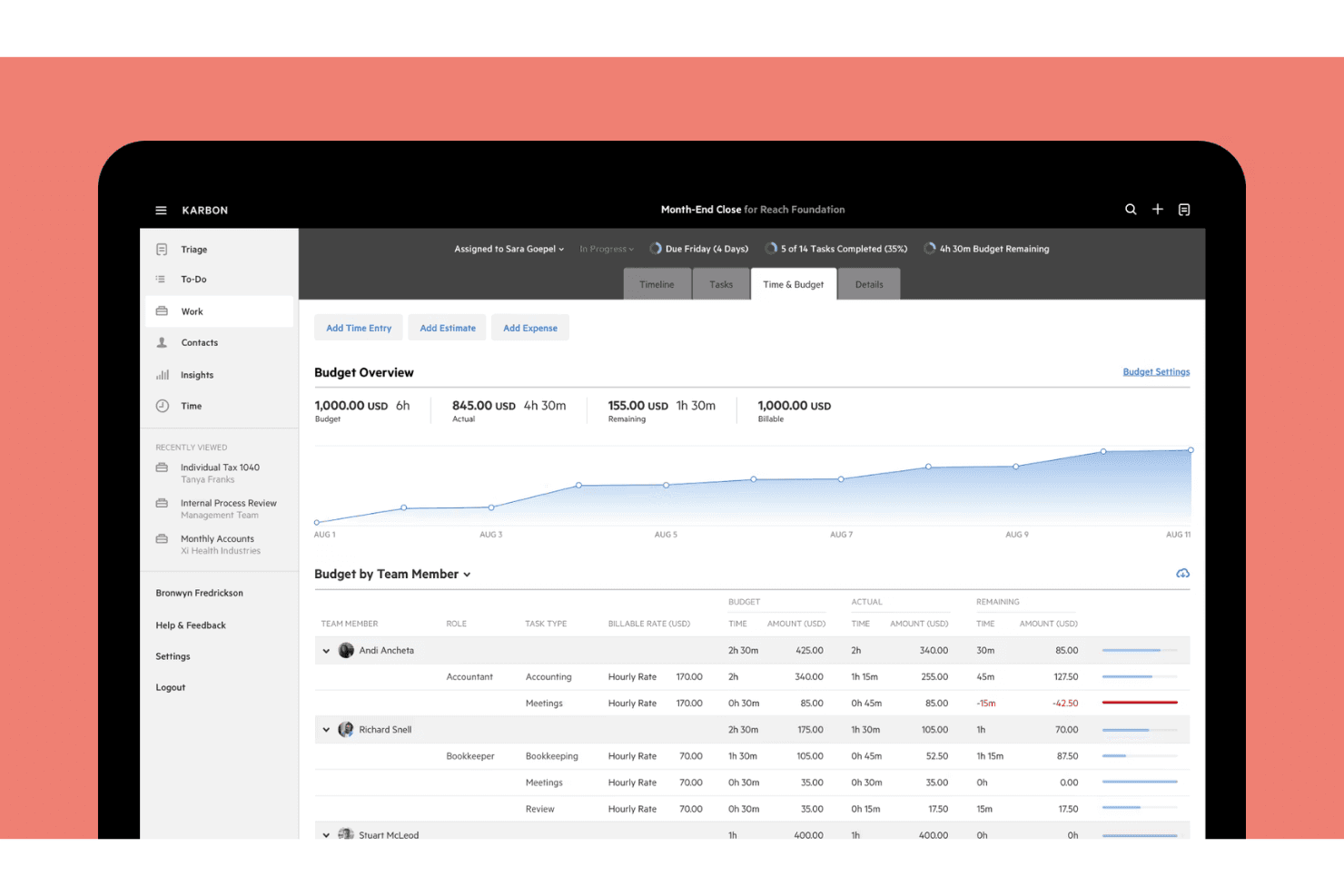 Organizes workflows, tasks, and collaboration for accounting teams.