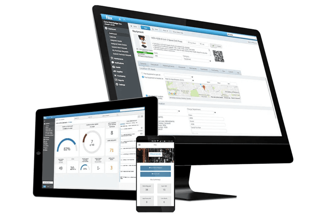 Manages assets, maintenance, and work orders across operations.