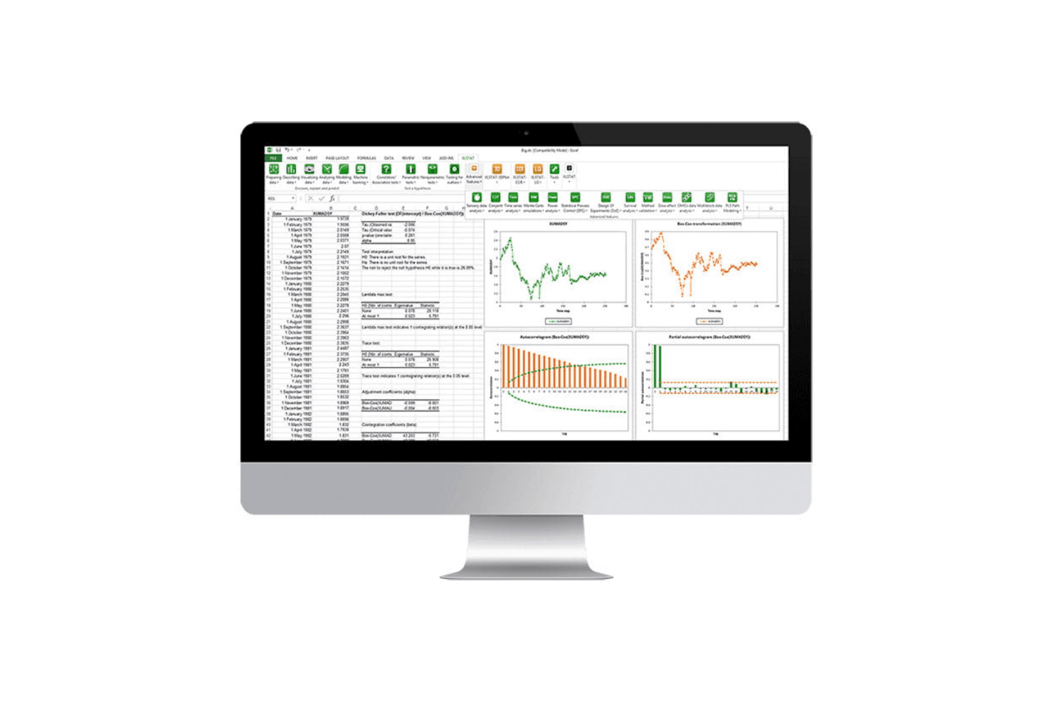 Adds advanced statistical tools and modeling to spreadsheet workflows.