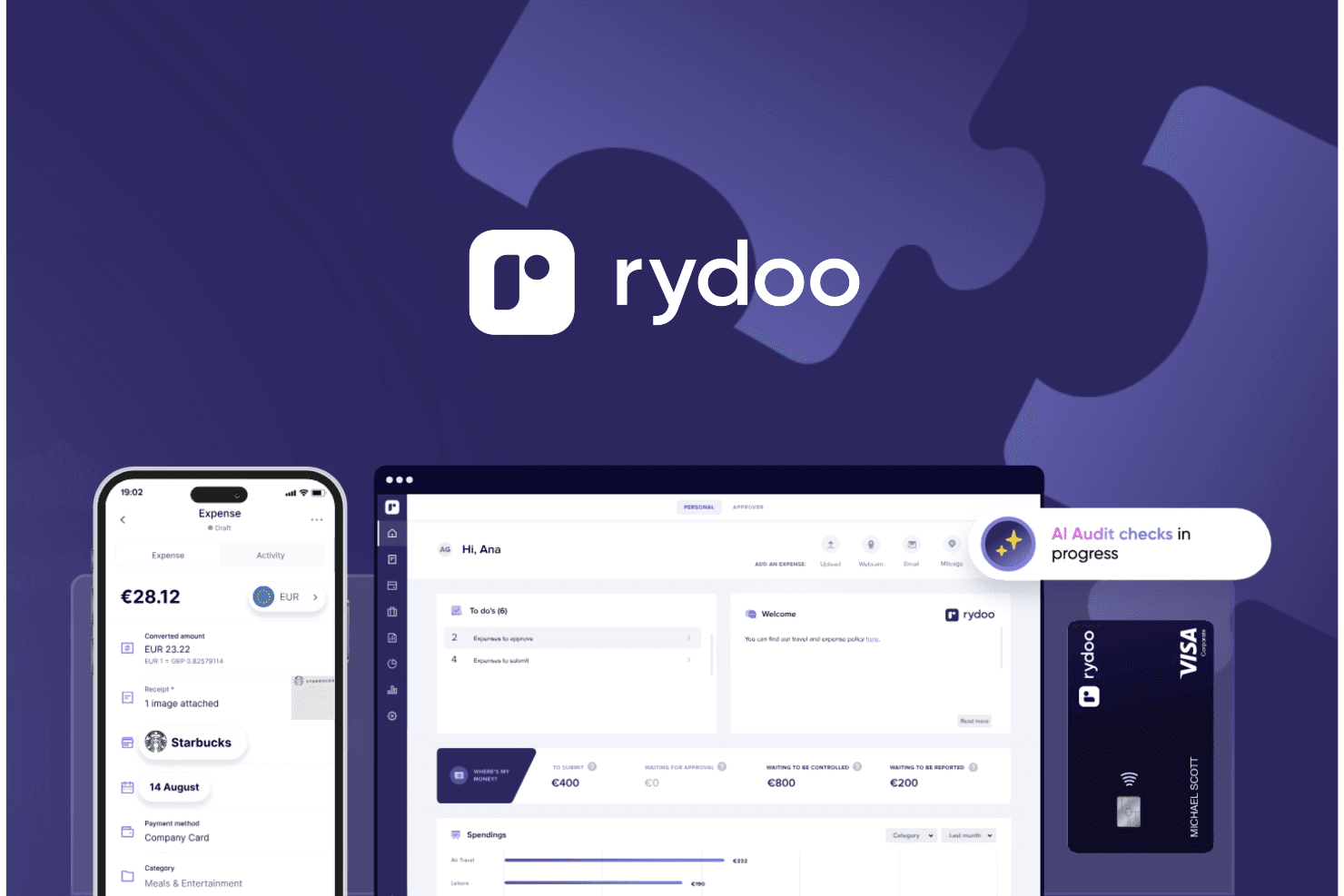 Automates expense reporting, approvals, and receipt tracking.