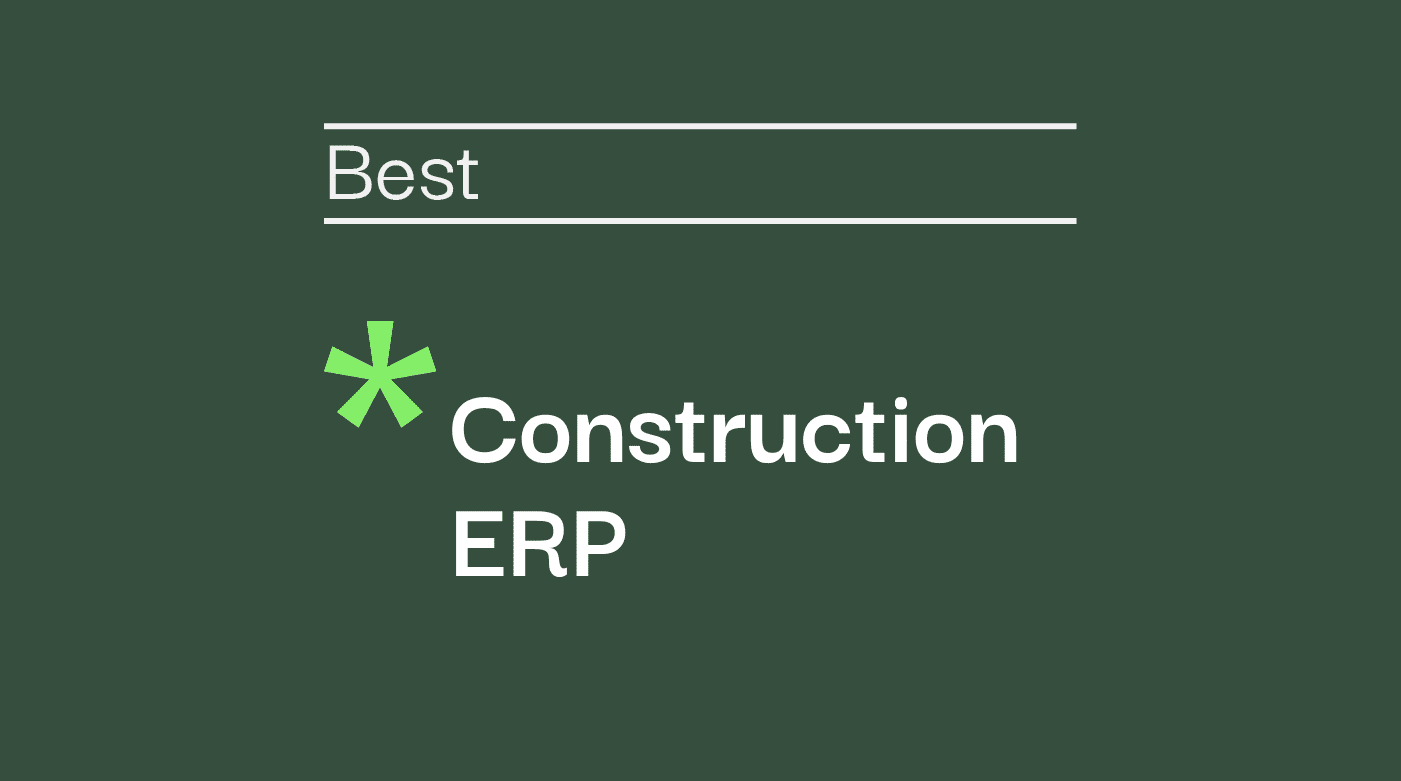 Construction erp best tools