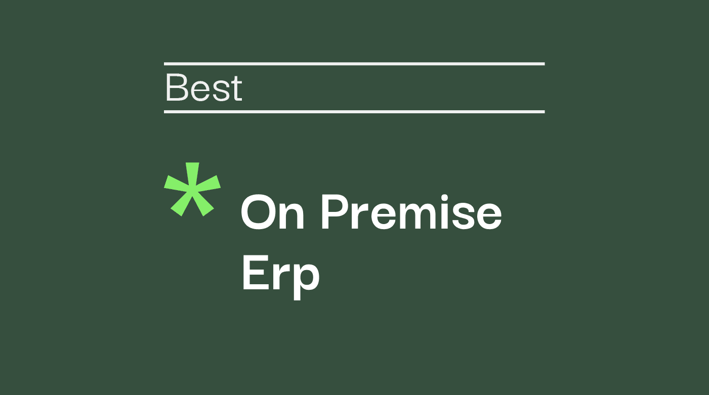 On premise erp best tools