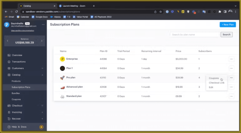 Paddle screenshot