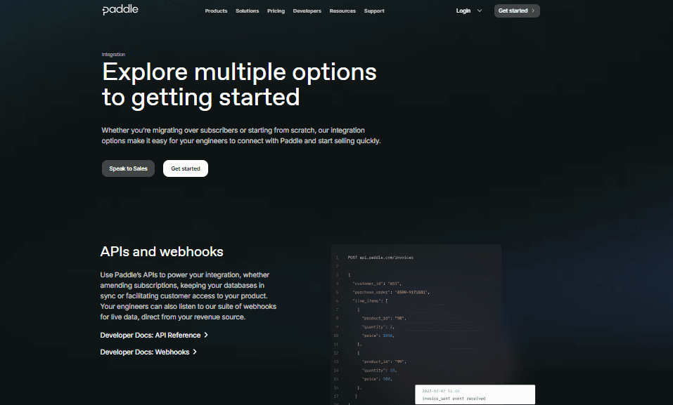 Paddle screenshot