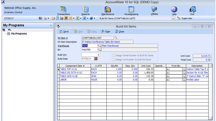 AccountMate screenshot