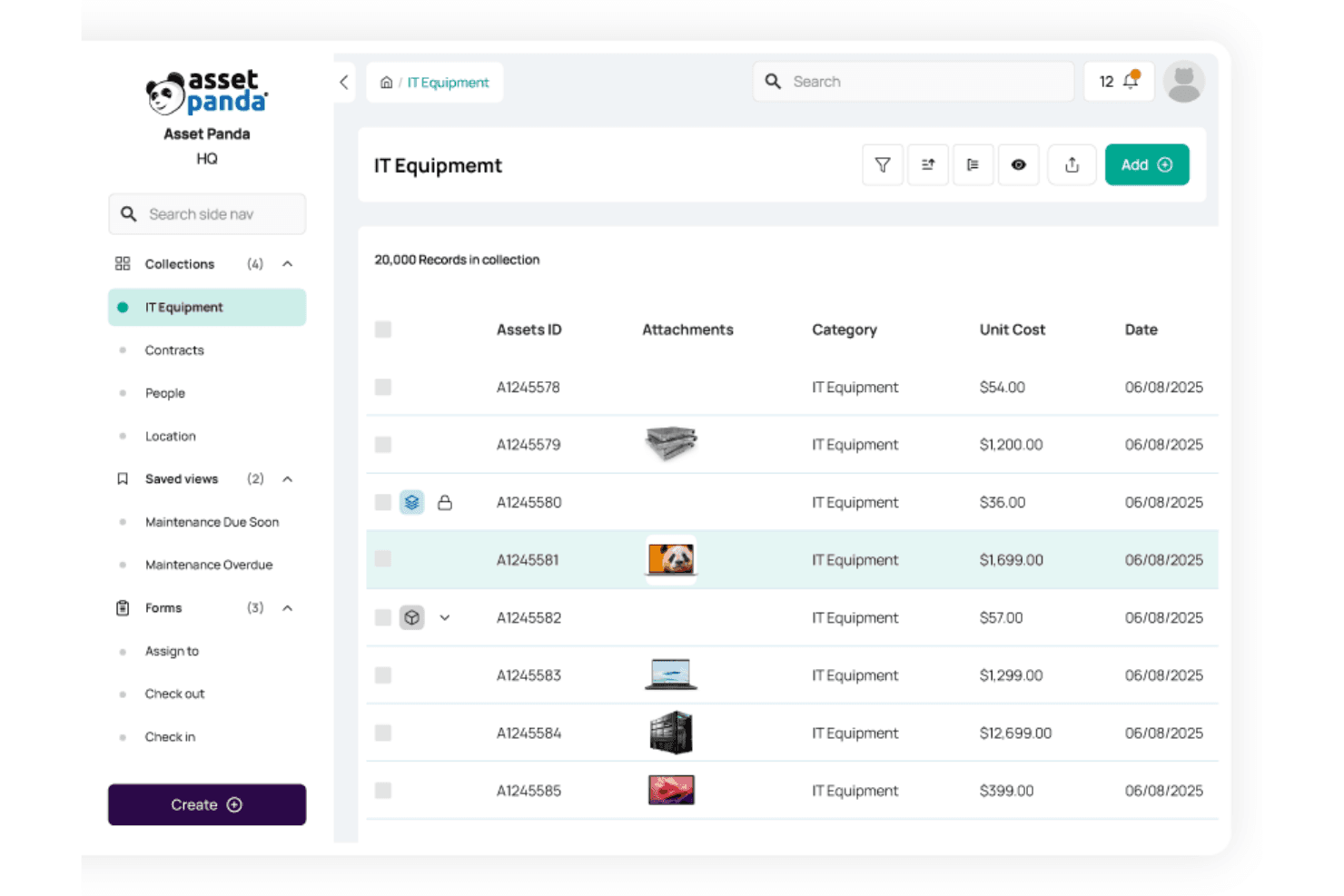 Asset Panda screenshot