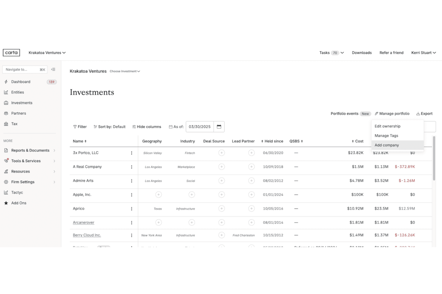 Carta screenshot
