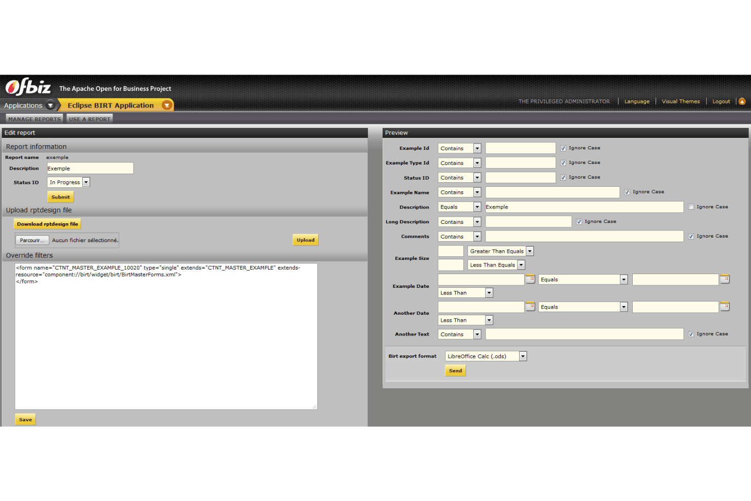 Apache OFBiz screenshot