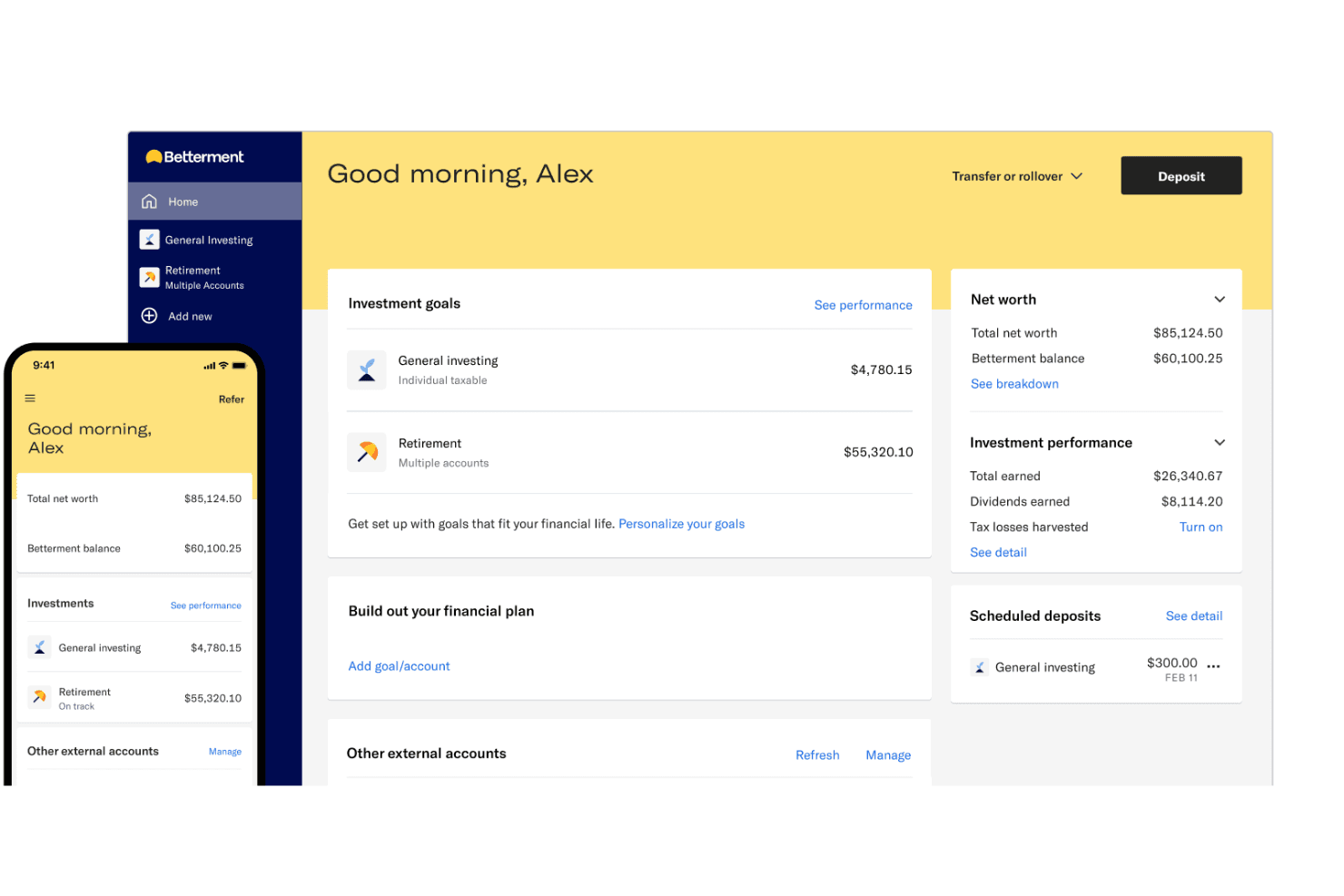 Betterment screenshot