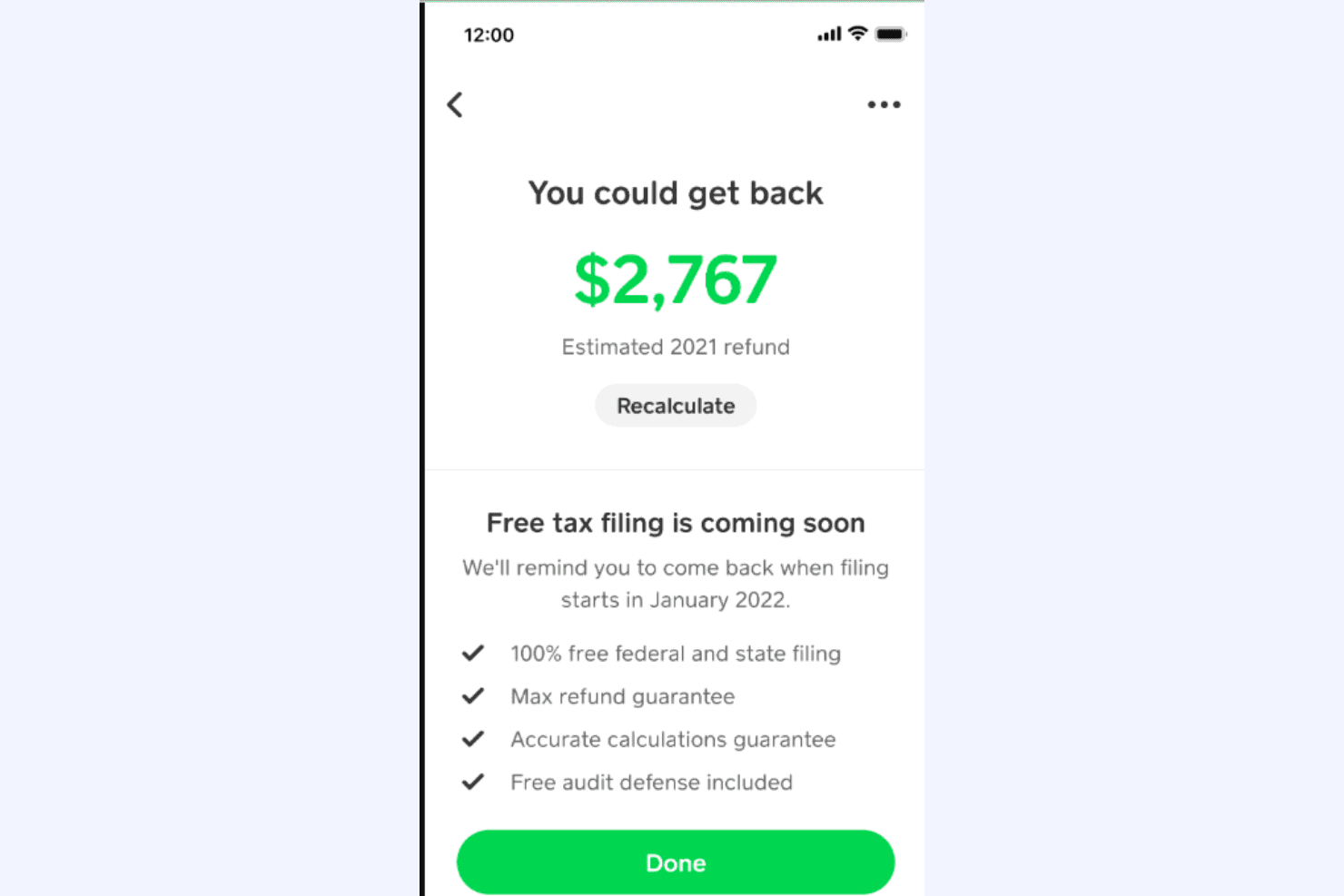 Cash App Taxes screenshot