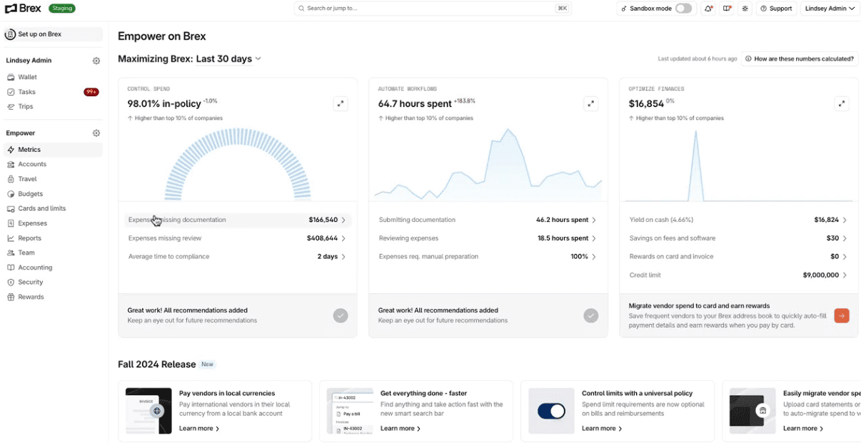 Brex screenshot