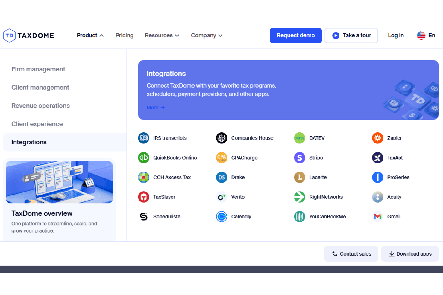 TaxDome screenshot