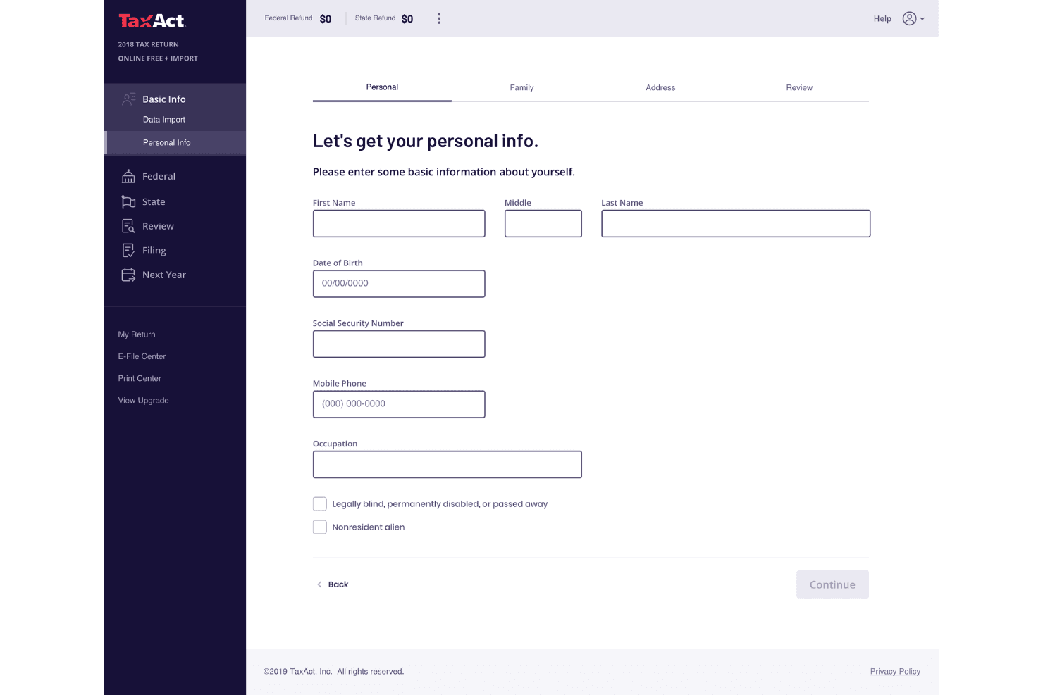 TaxAct screenshot