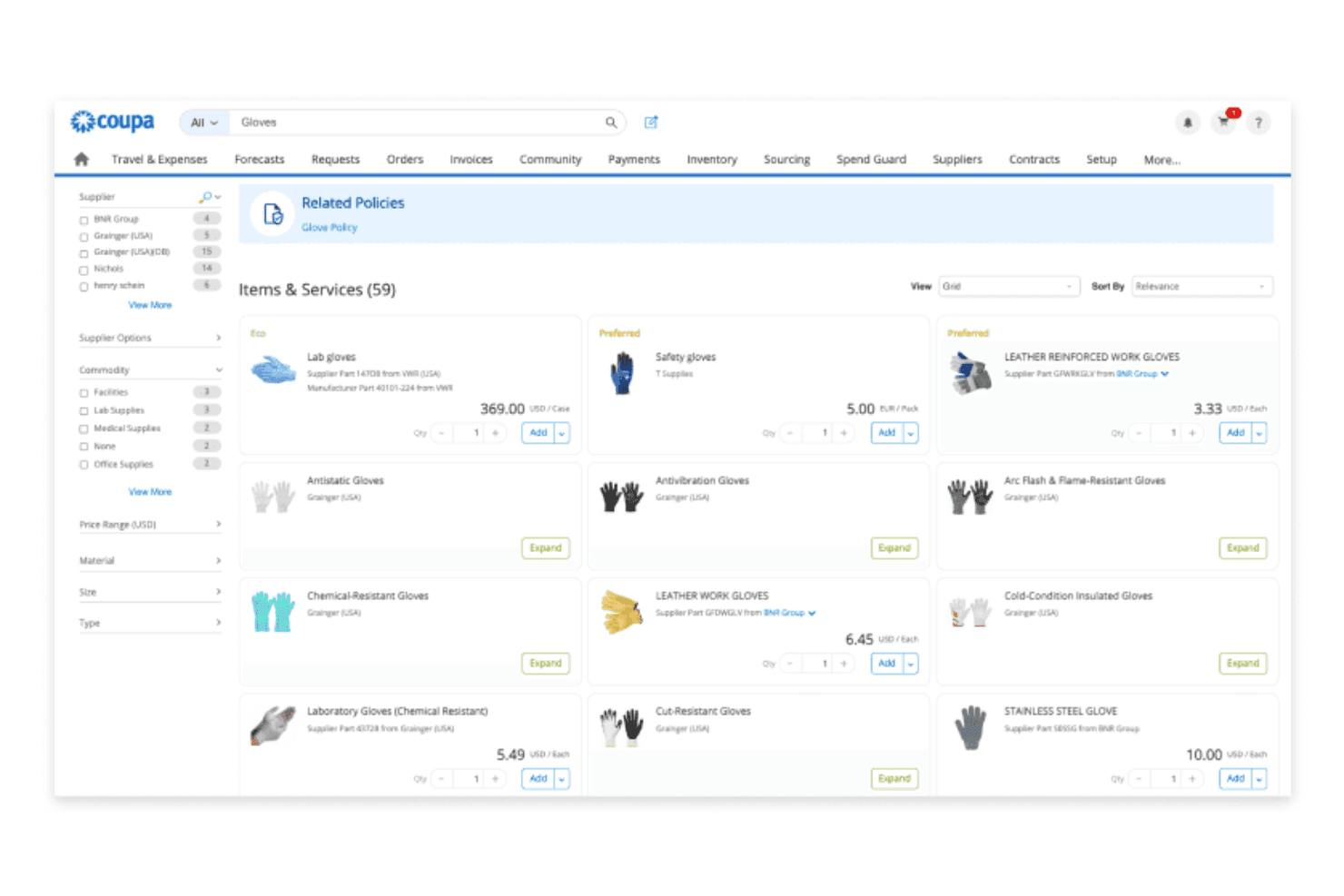 Coupa screenshot