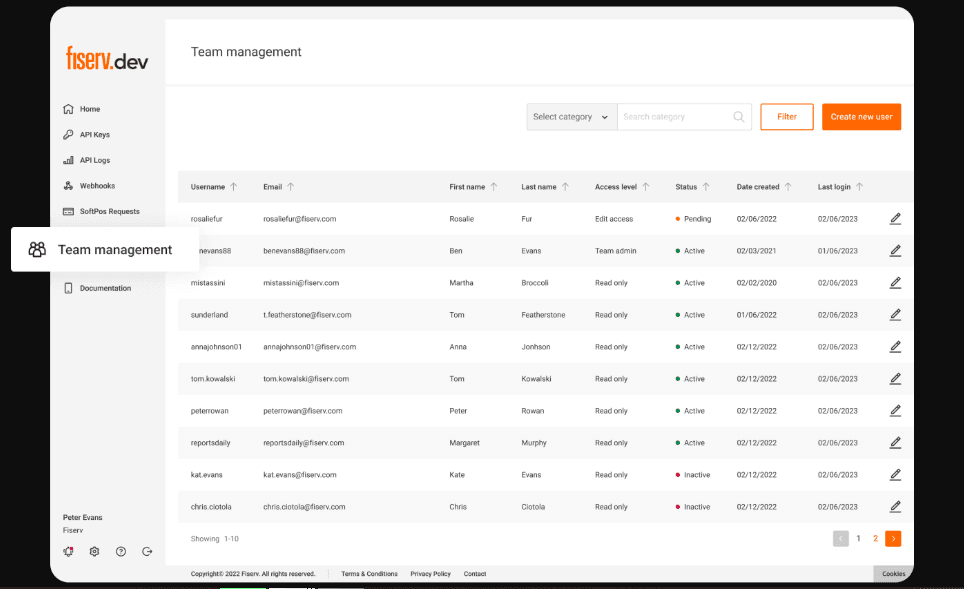 Fiserv screenshot