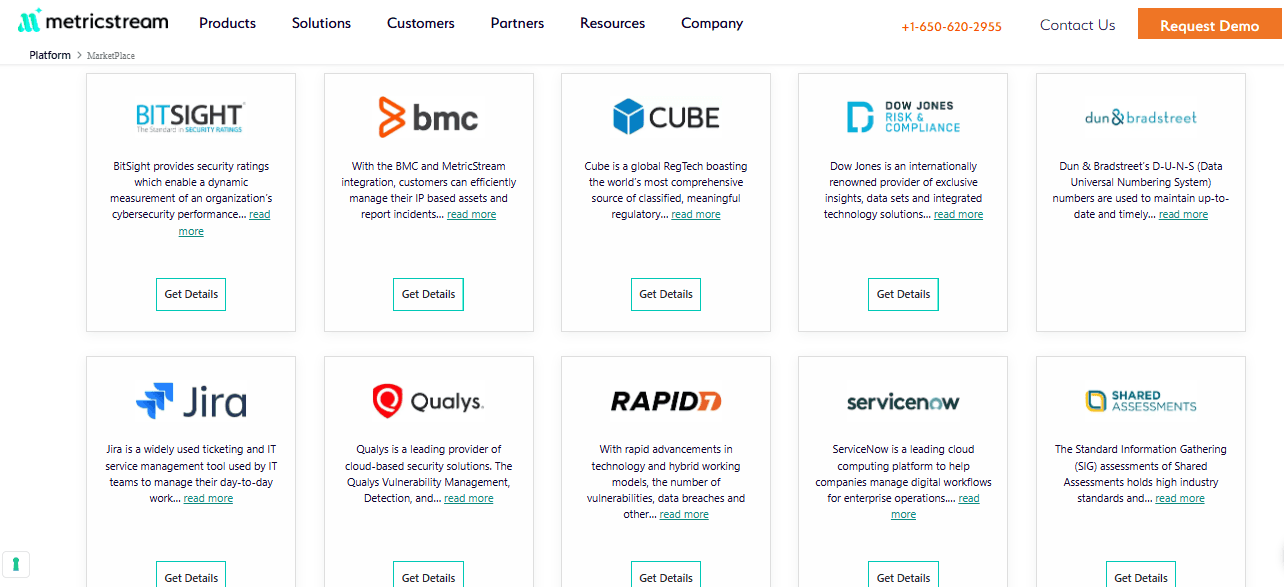 MetricStream screenshot