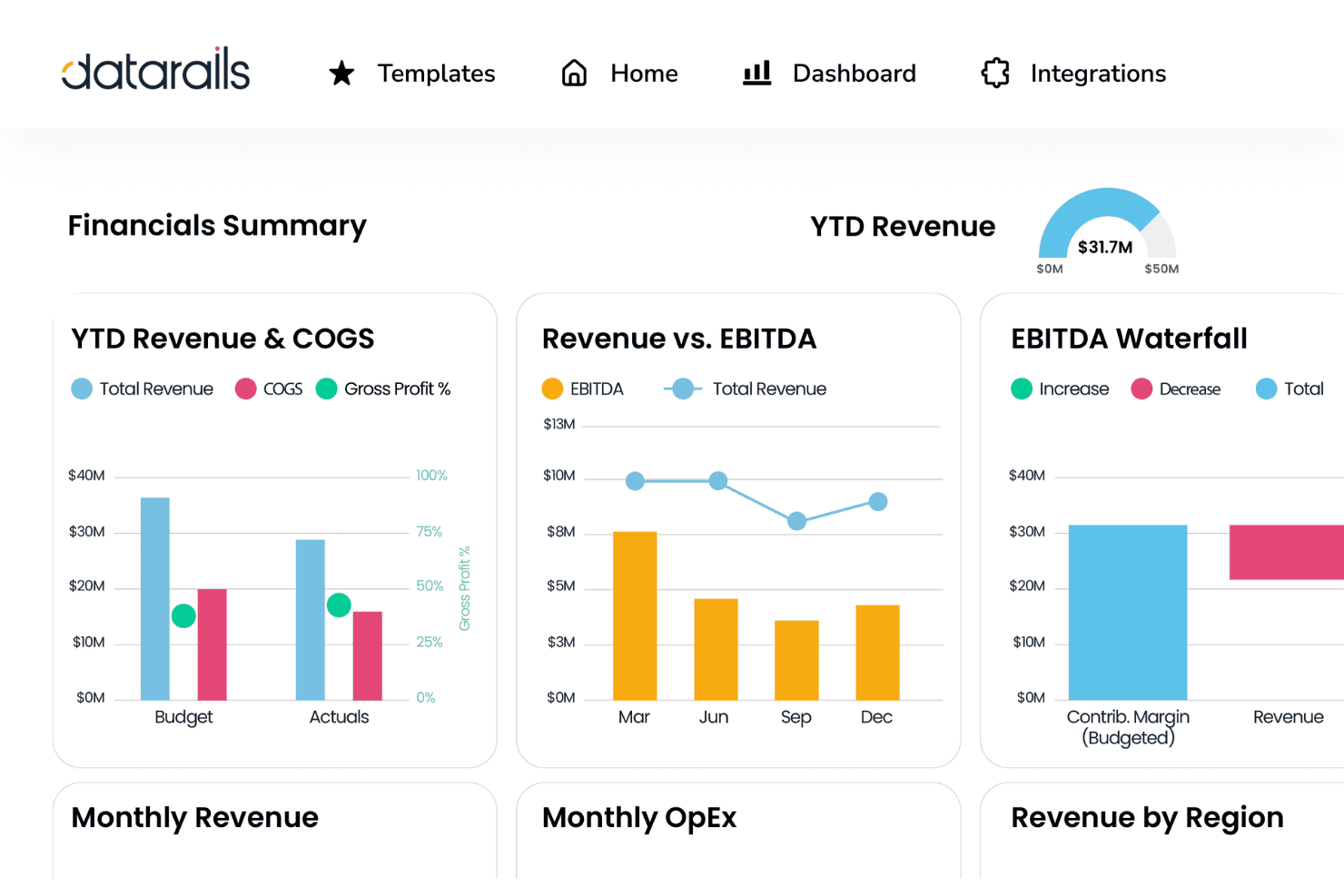 Datarails screenshot