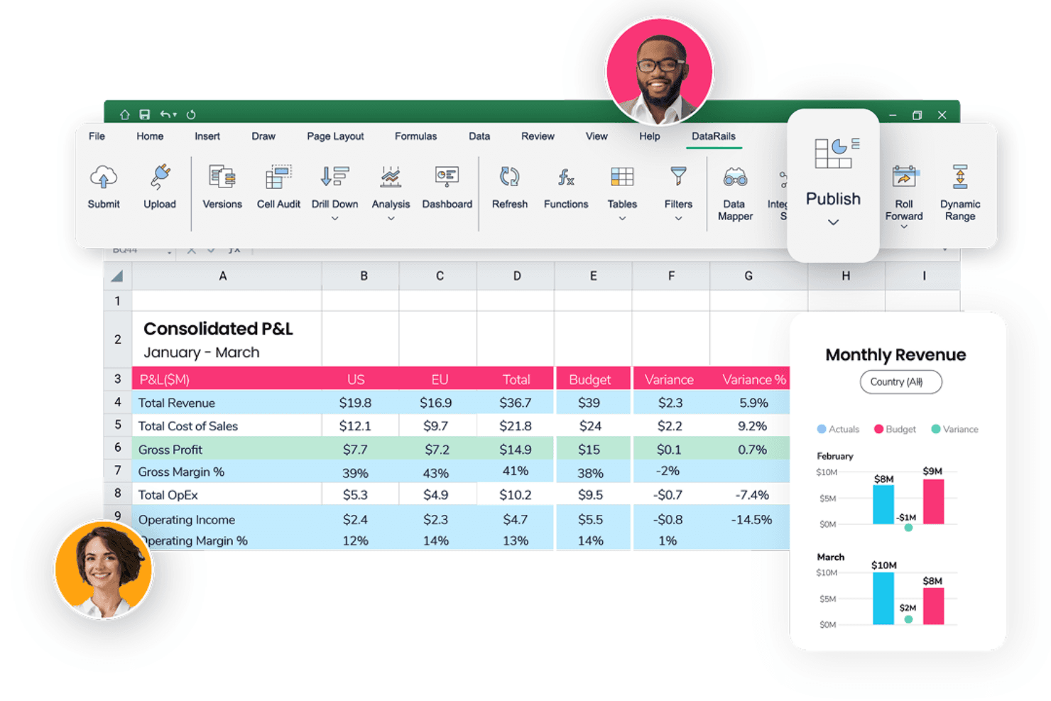 Datarails screenshot