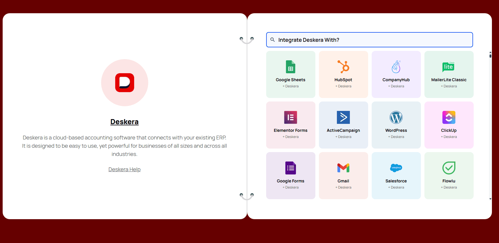 Deskera screenshot
