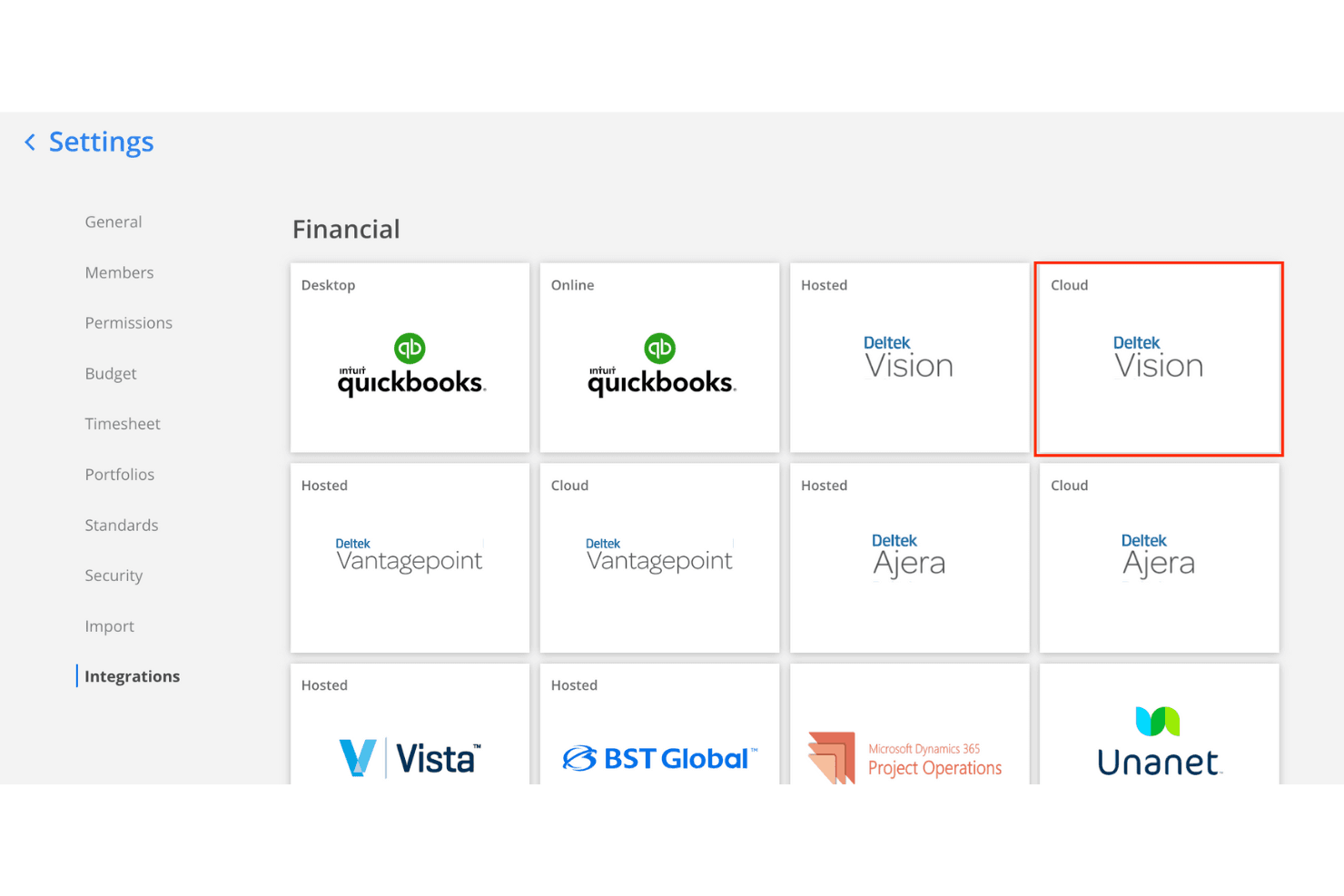 Deltek screenshot