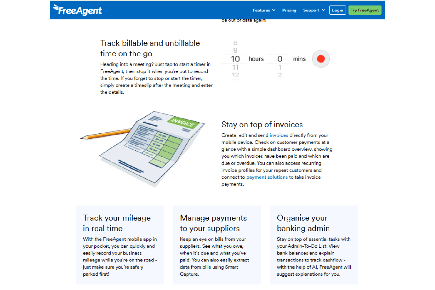 FreeAgent screenshot