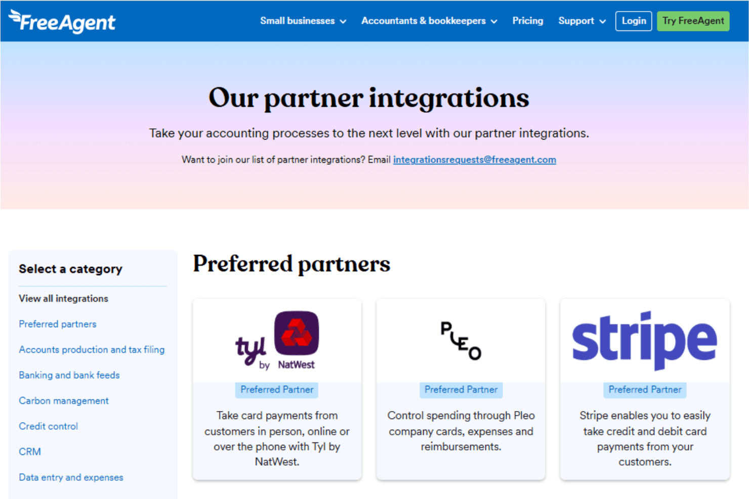 FreeAgent screenshot