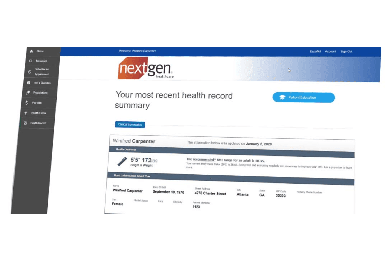 NextGen Healthcare screenshot
