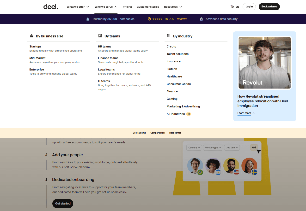 Deel Payroll screenshot