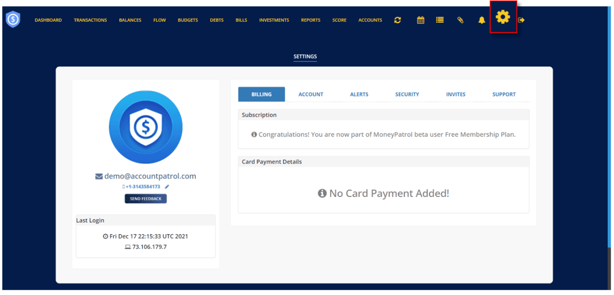 MoneyPatrol screenshot