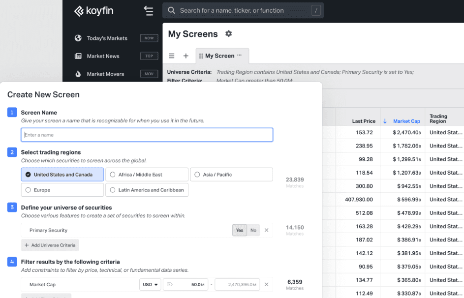 Koyfin screenshot