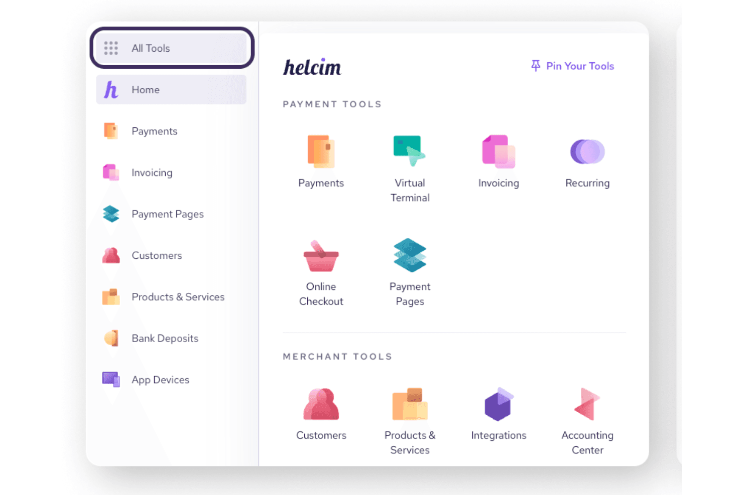 Helcim screenshot