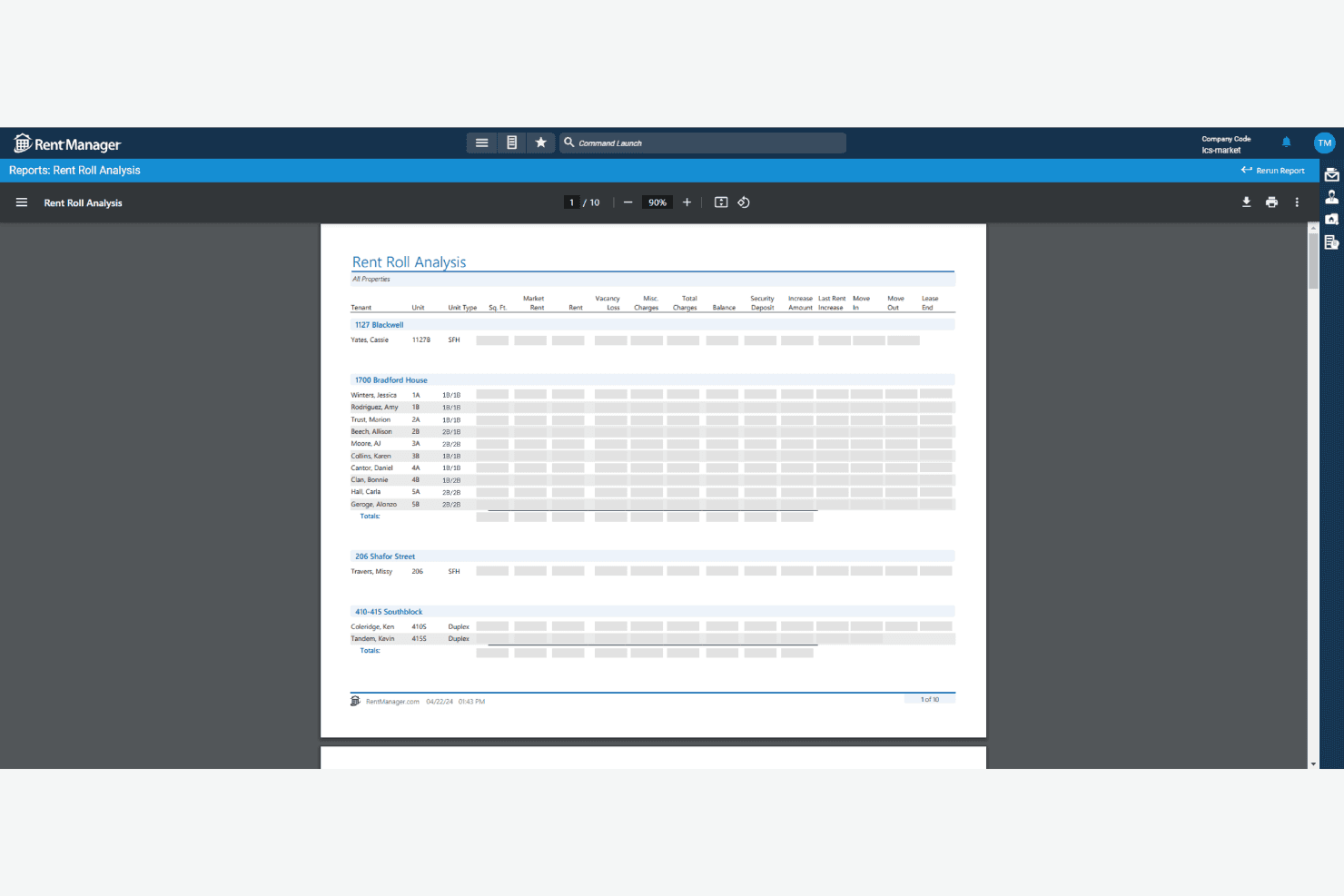 Rent Manager screenshot