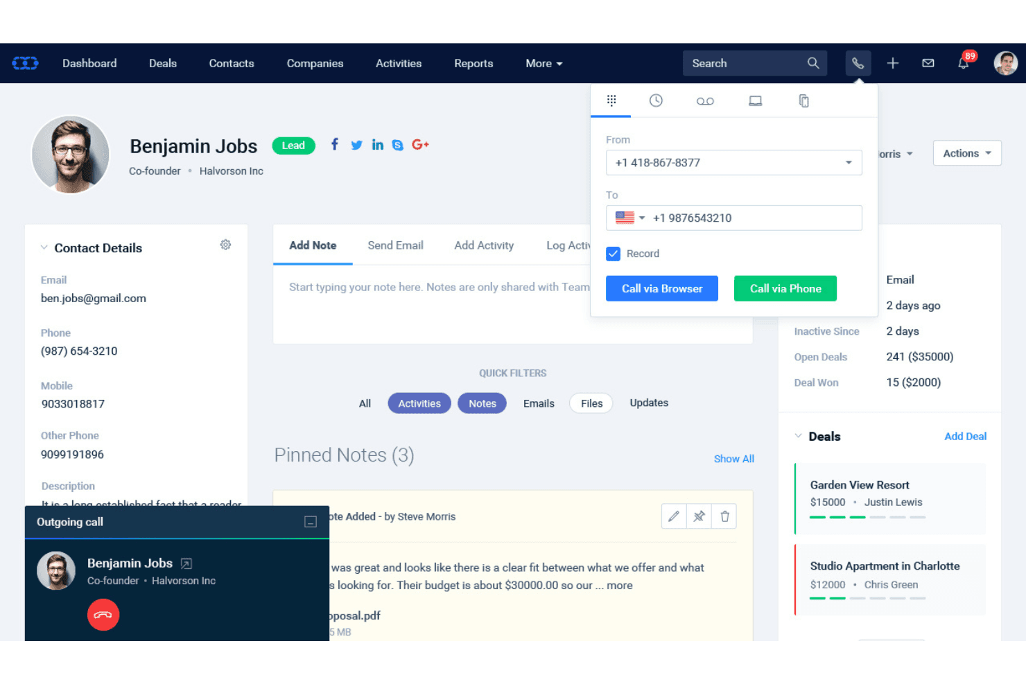 Salesmate screenshot