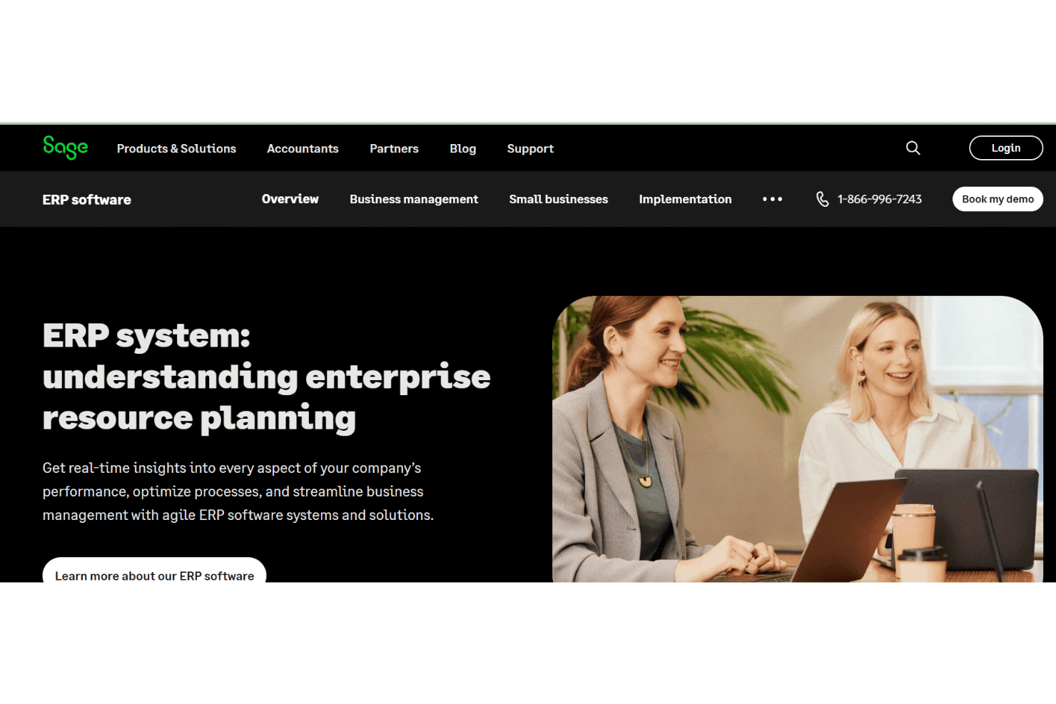 Sage ERP screenshot