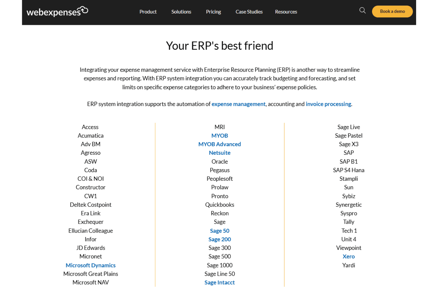 Webexpenses screenshot