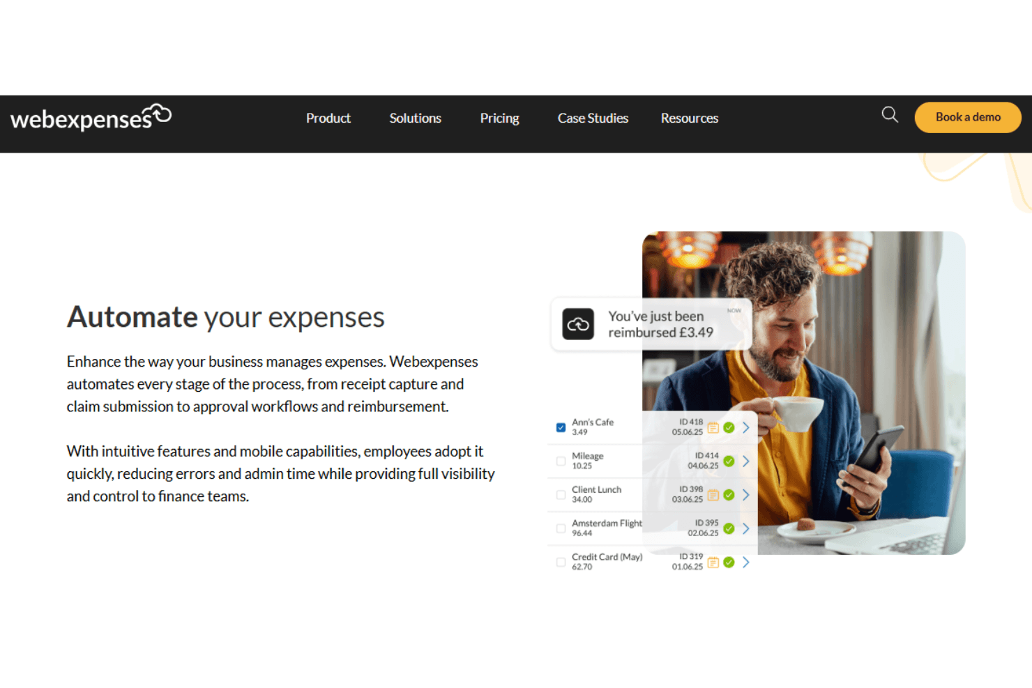 Webexpenses screenshot