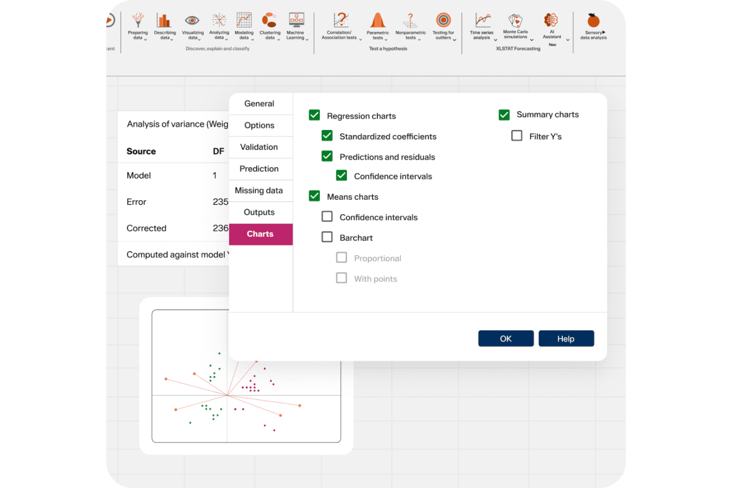 XLSTAT screenshot