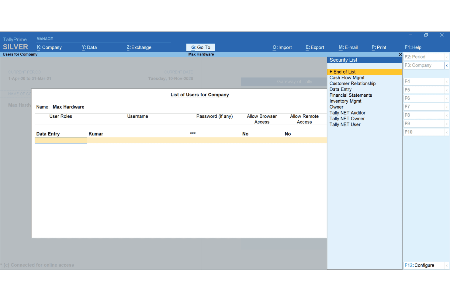 TallyPrime screenshot