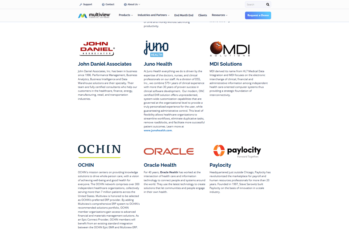 Multiview ERP screenshot