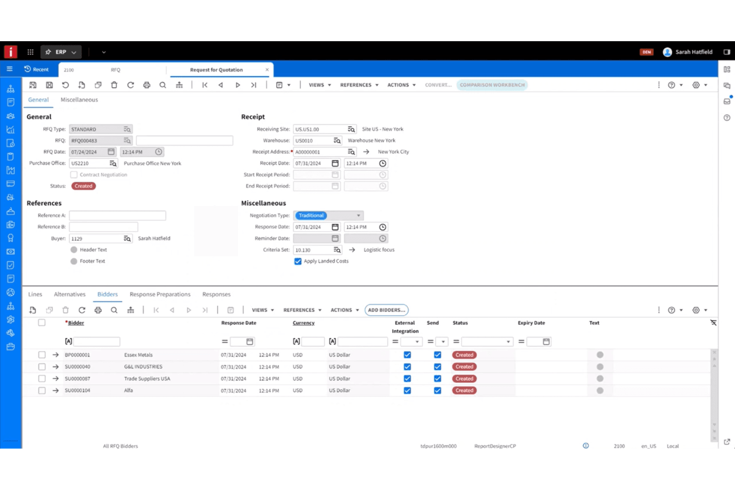 Infor screenshot