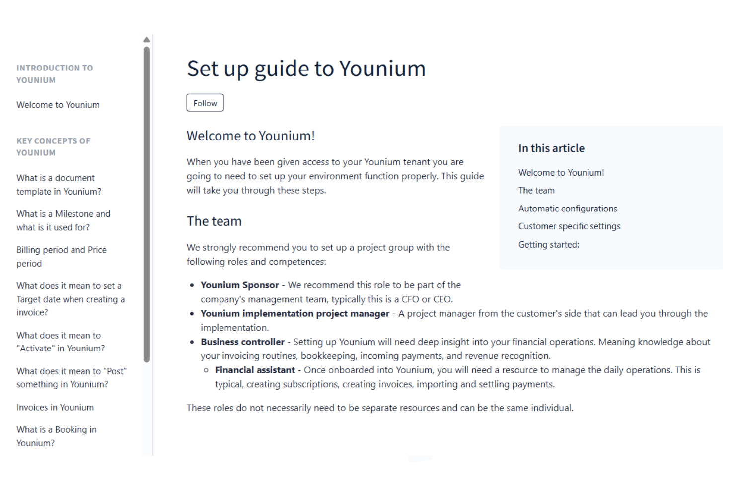 Younium screenshot