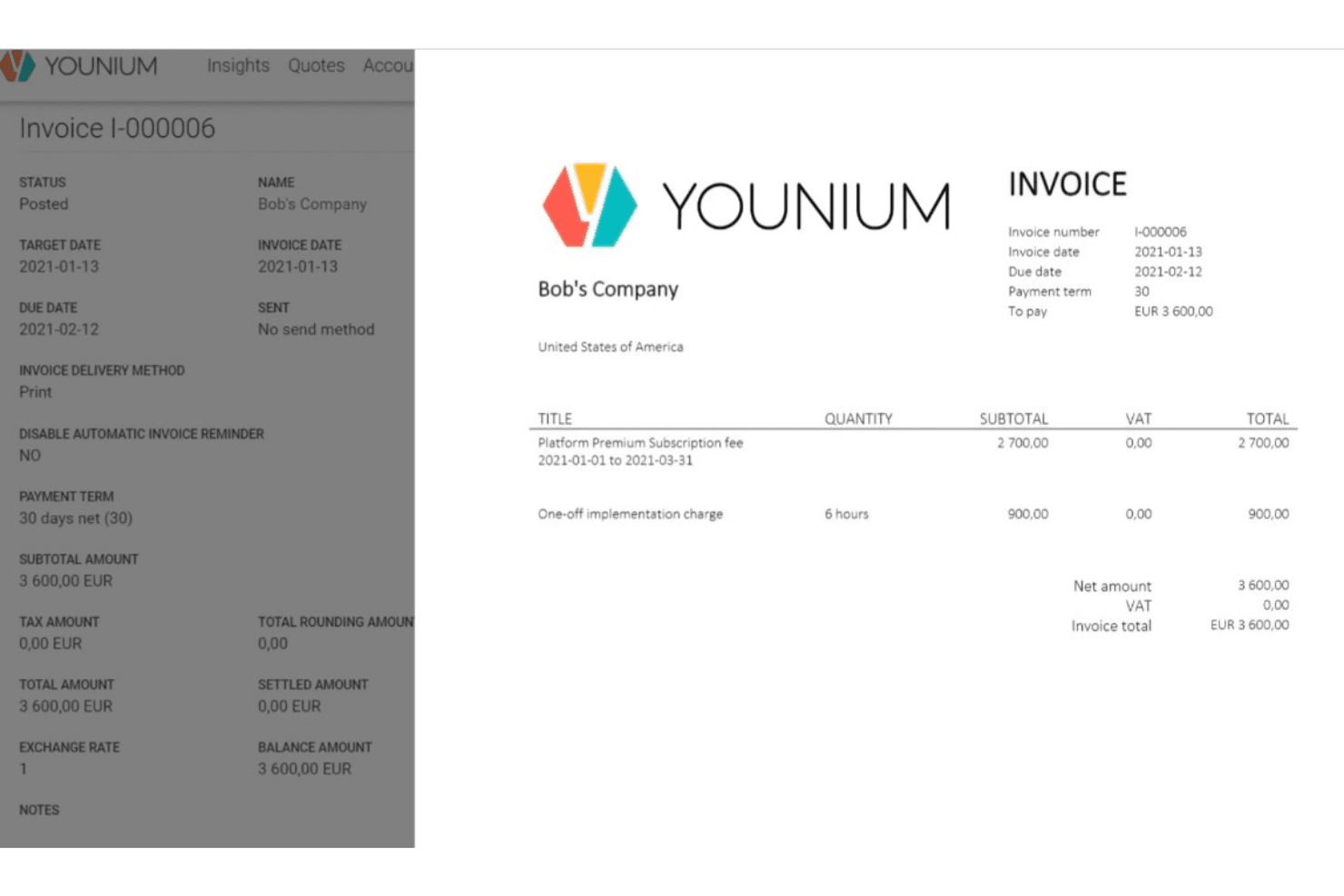 Younium screenshot