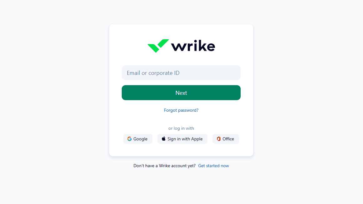 Wrike screenshot