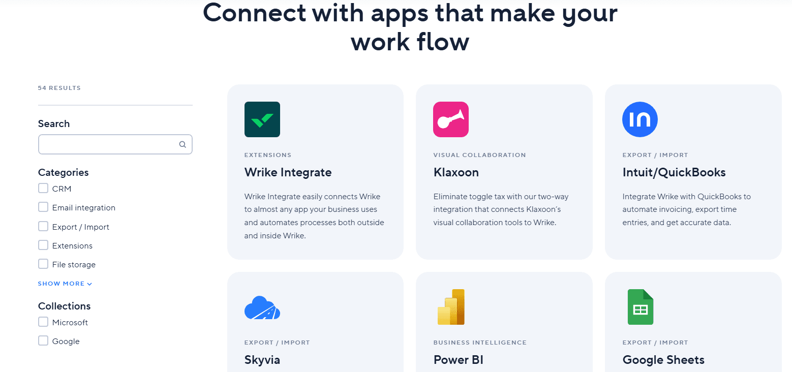 Wrike screenshot