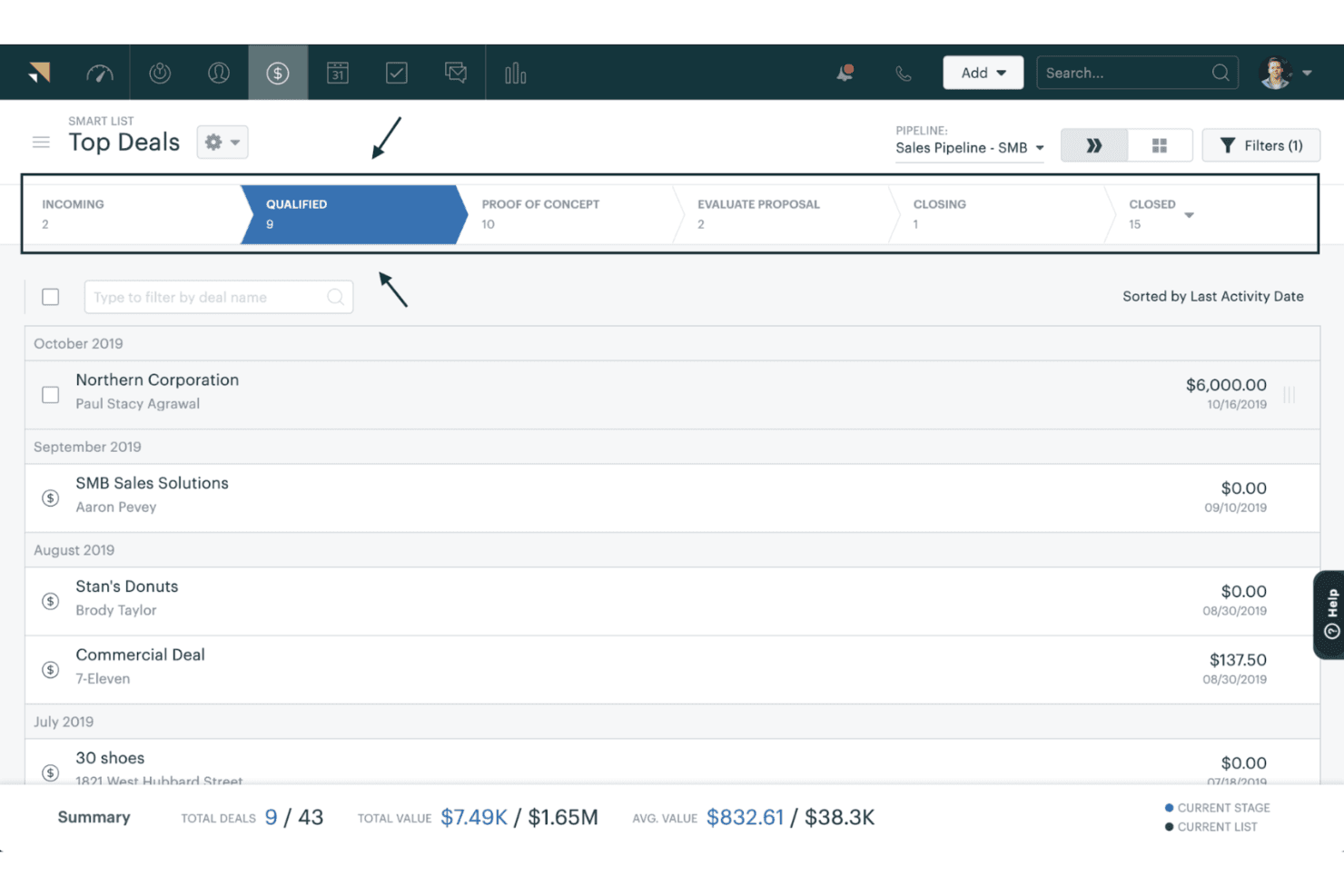 Zendesk Sell screenshot