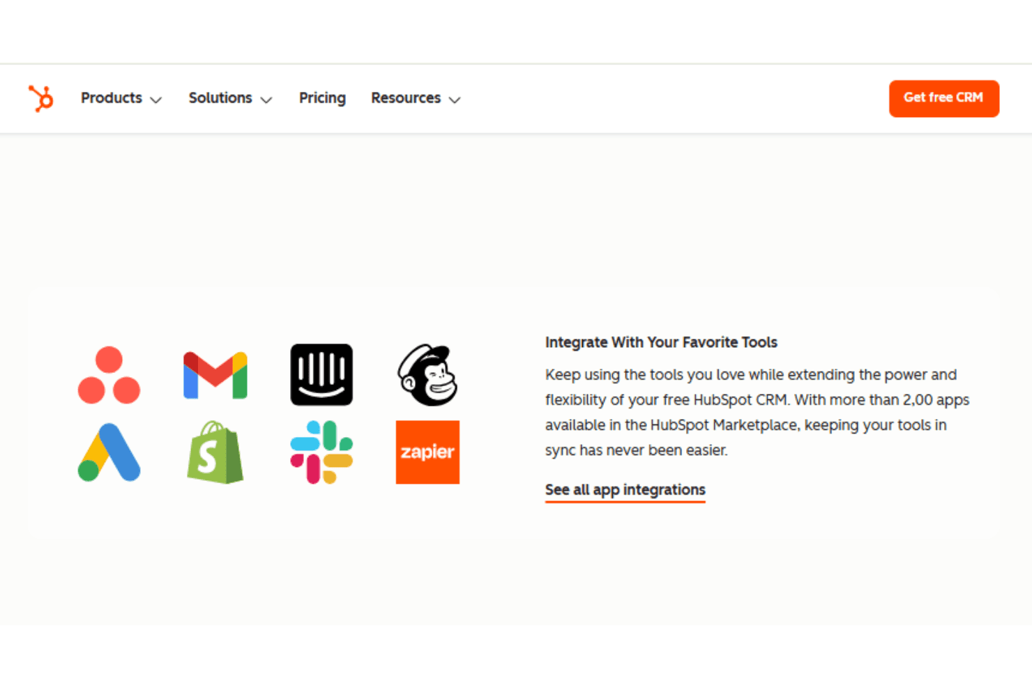 HubSpot CRM screenshot