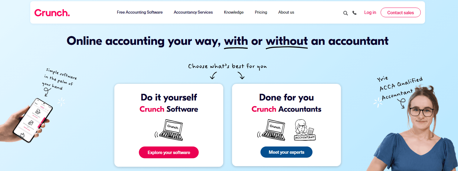 Online bookkeeping, invoicing, and tax filing with advisor support.